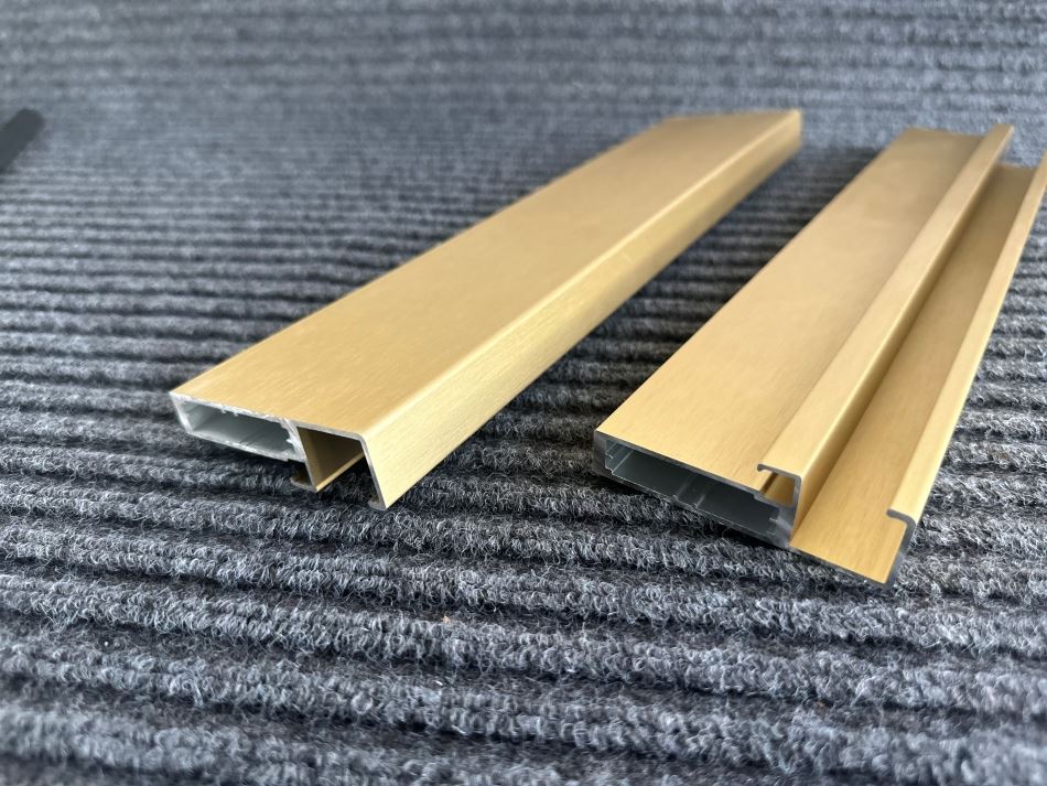 Aluminum Brushed Gold Handle Profile Aluminum Brushed Gold Handle Profile
